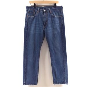 Levis Mens Jeans 505 Regular Fit W36 L29 Blue Straight Leg Denim Zip Fly